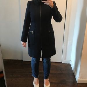 Navy wool Zara Basic coat